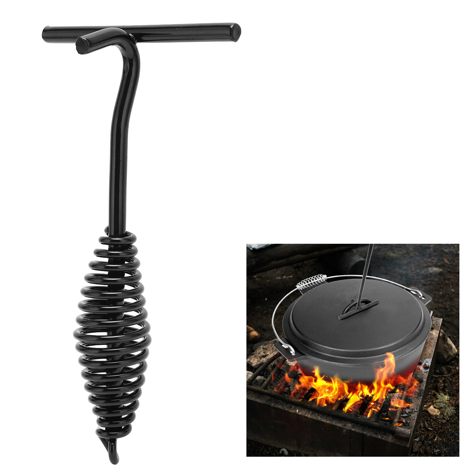 Camp Dutch Oven Cast - Tutup Oven Belanda 19.5cm pengangkat tutup