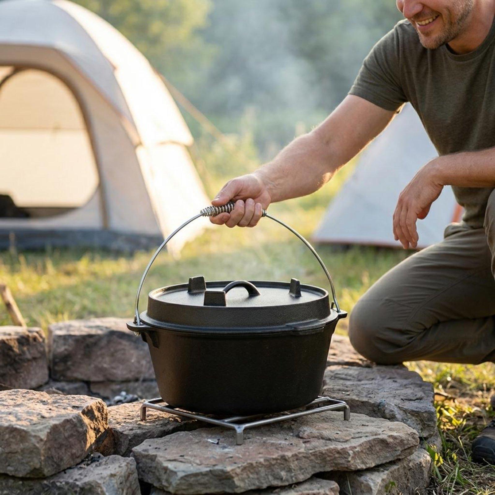 Camp Dutch Oven Cast - Panci Masak Besi Cor Tanpa Lapisan