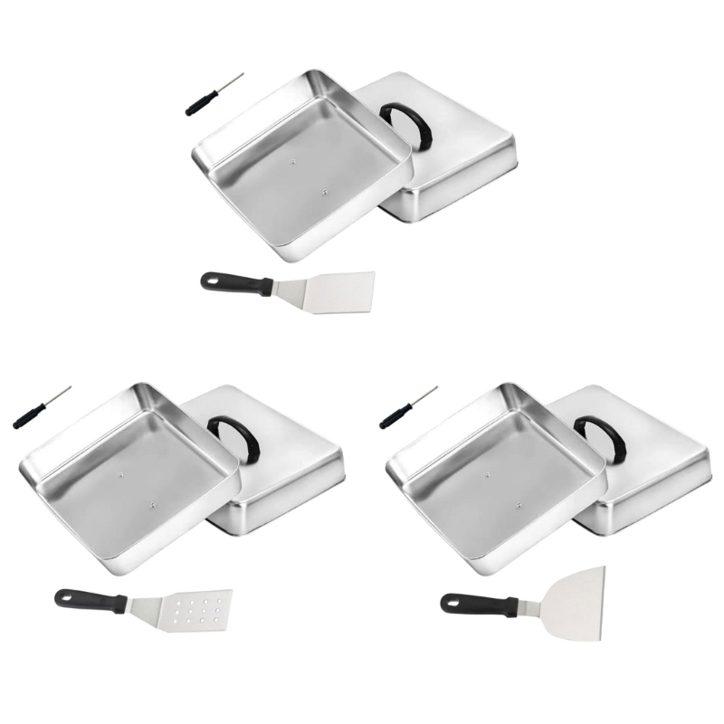 Camping Cooking Flat Top - Penutup Persegi XX9B dengan Pegangan Atas