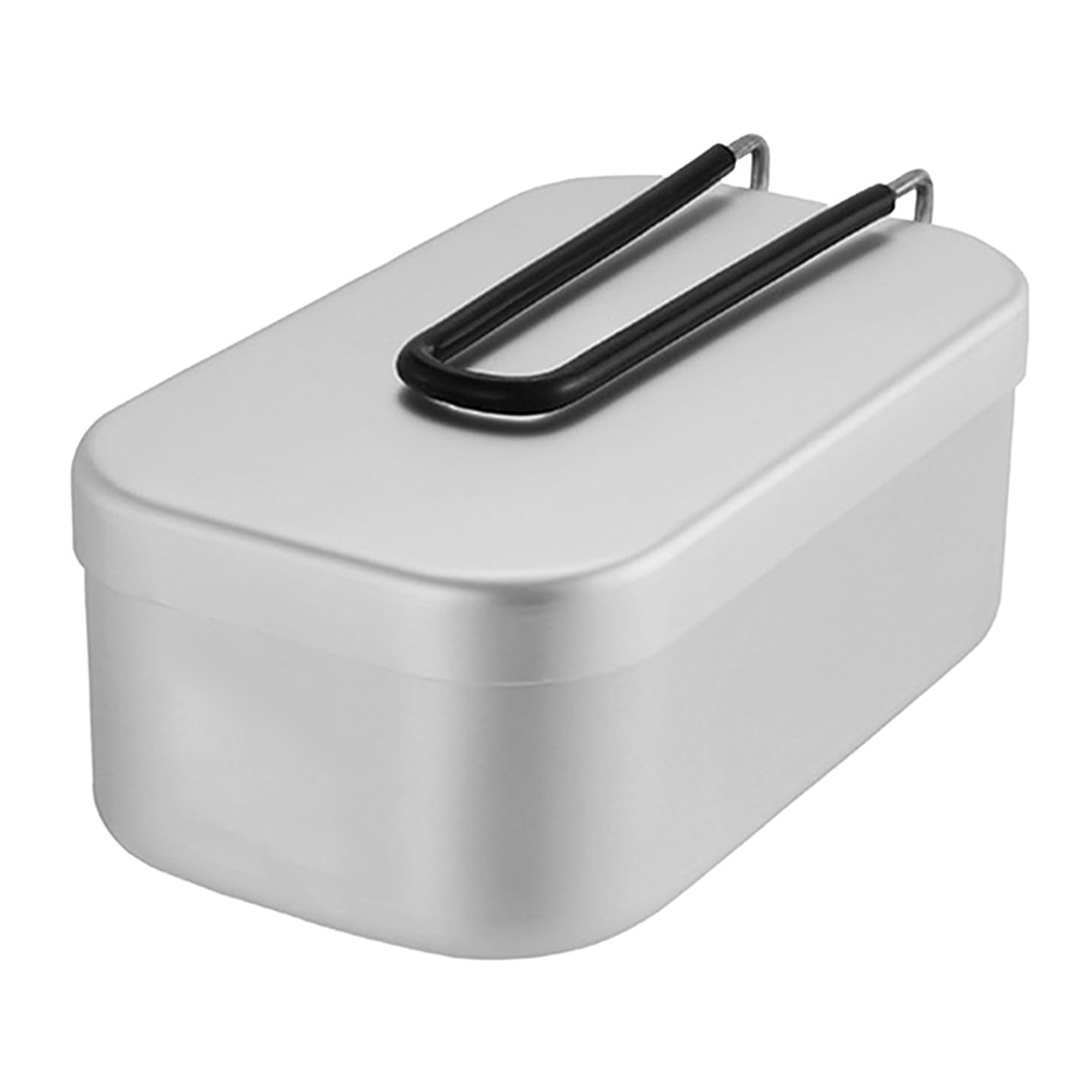 Camping Cooking Organizer - Kotak makan siang aluminium 800ML, peralatan