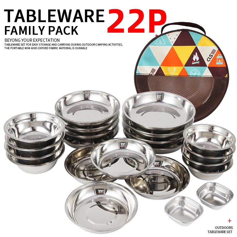 Set Peralatan Makan Camping Po - Camping Cooking Dining Set ulasan dan harga