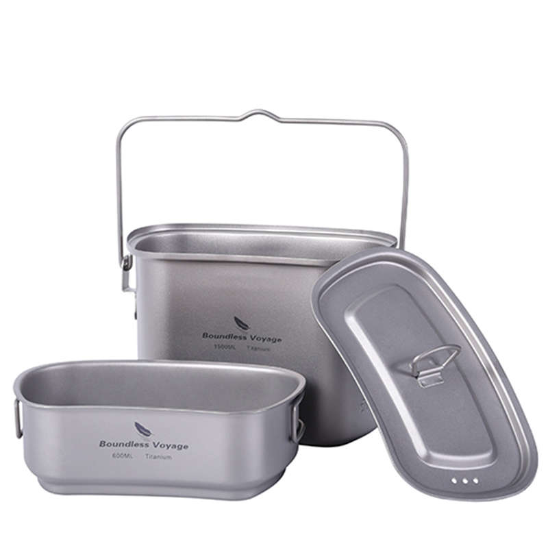 Kit Peralatan Masak Titanium,  - Camping Cooking Container ulasan dan harga