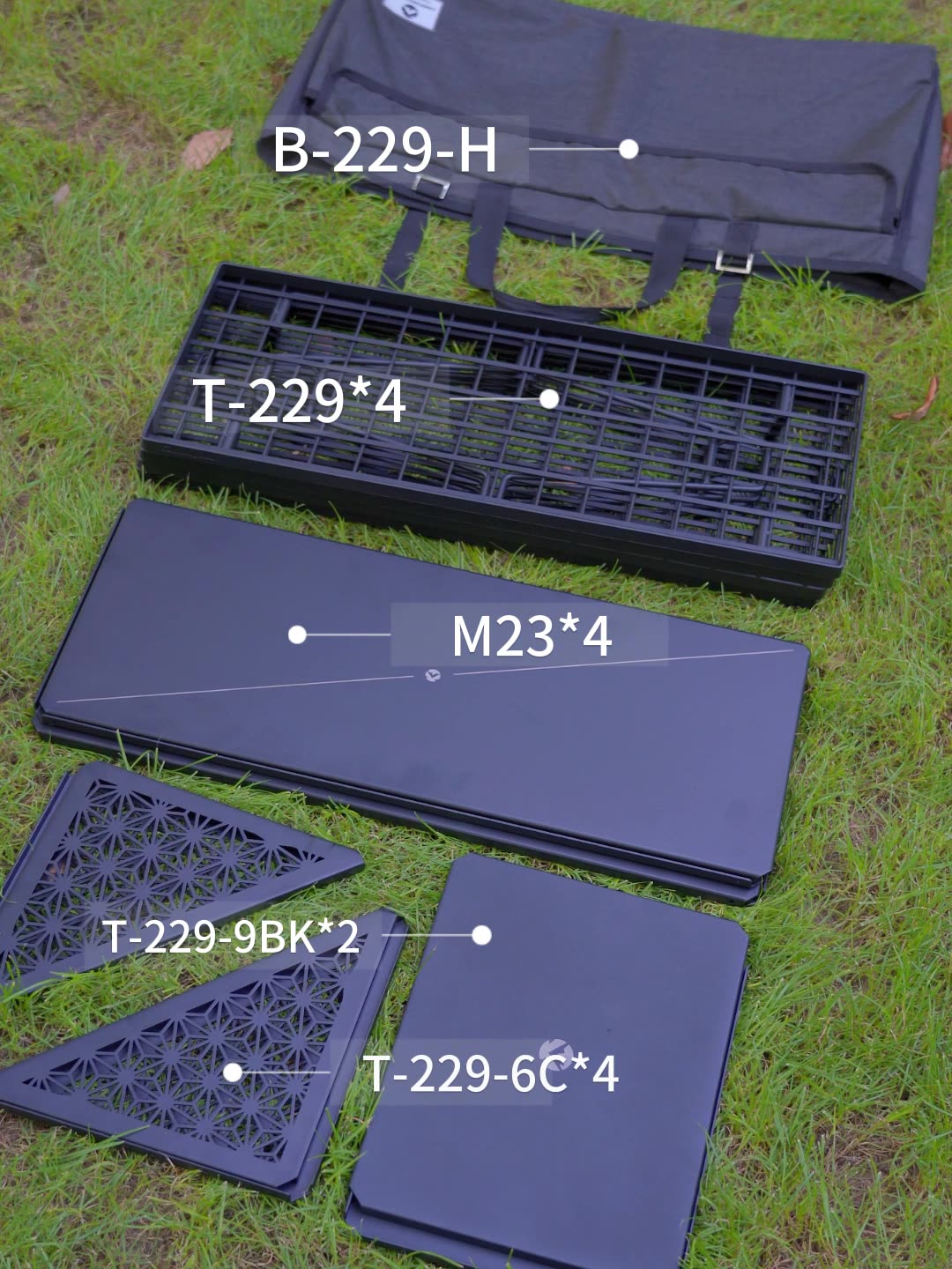 CAMPINGMOON T-229-9BK-2P akses - Camping Cooking Table ulasan dan harga