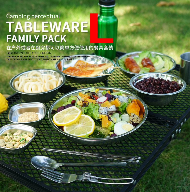 Set Perlengkapan Makan Portabe - Camping Cooking Dining Set ulasan dan harga